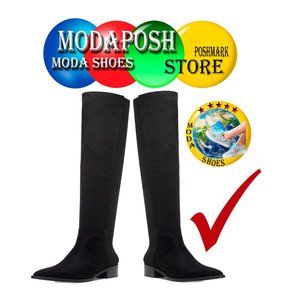 Steve Madden Jolly Over-the-Knee Black Women Boots Size- 5.5